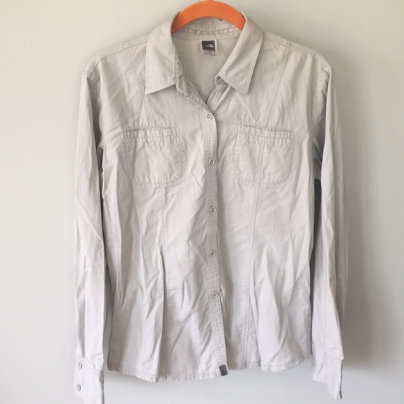 The North Face tan button down shirt - Picture 1 of 7